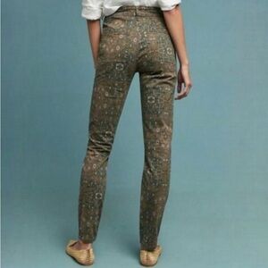 Anthropologie Cadet Slim Utility Boho Printed Pants